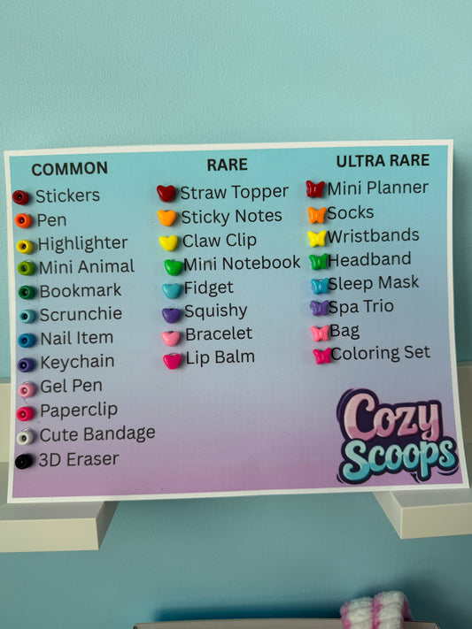 Regular Cozy Scoop (15-20+ items, free seasonal gift) - UPDATED LIST