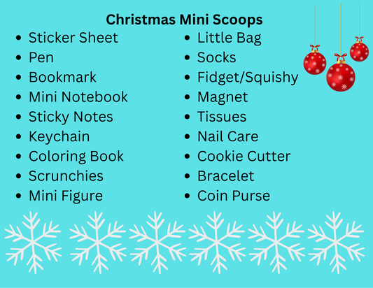 Christmas Mini Scoops (10-12+ Items, Wrapped Present)